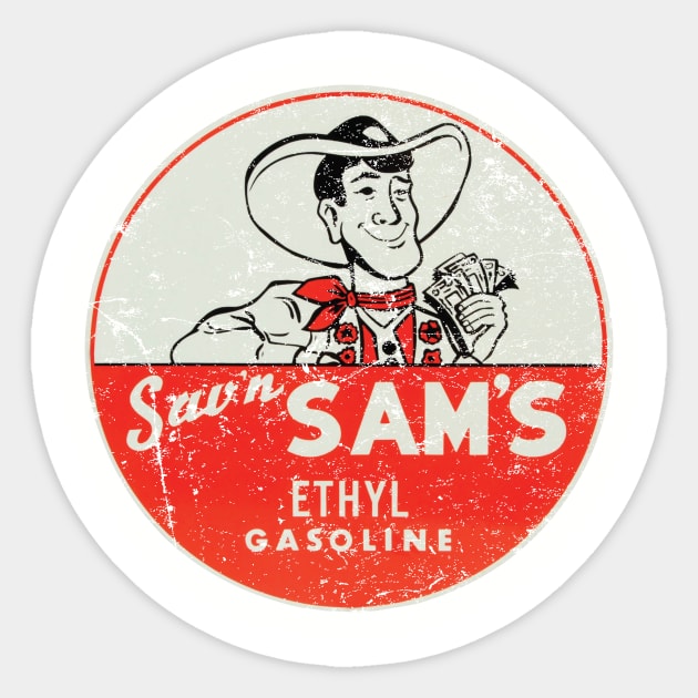 Sav'n Sam's Ethyl Gasoline Sticker by MindsparkCreative